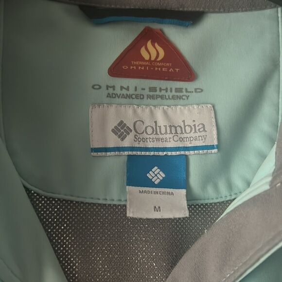 Columbia Omni Heat Omni Shield Advance Repellency Women’s Blue Jacket Sz Medium - Picture 3 of 5